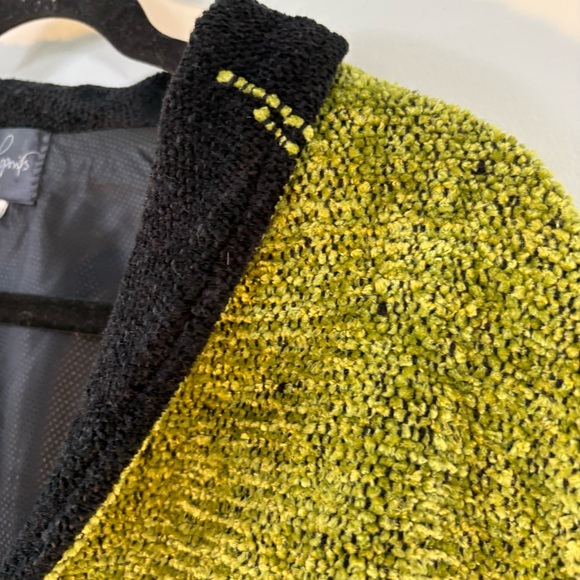 Dahlia Popovits Green Professional Artsy Tailored Blazer Jacket Women Size XL - Picture 10 of 16